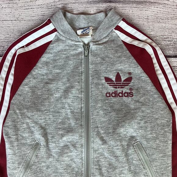 Vintage 1980s Adidas Three Stripe Zip Up Track Jacket - Picture 2 of 5